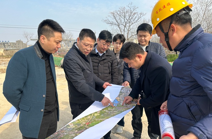 市政公用集团刘顺保到朱桥东路综合管廊及基础设施建设工程项目调研