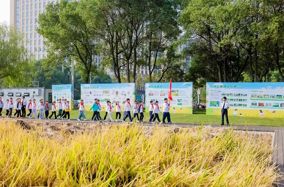 九洲公园举办“南昌城里有点田”秋收体验活动 青少年体验农耕文化 九洲公园举办“南昌城里有点田”秋收体验活动 青少年体验农耕文化